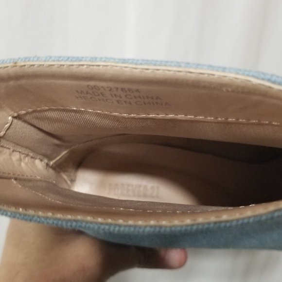 Forever 21 blue clear heal boots with zippers - Picture 8 of 10